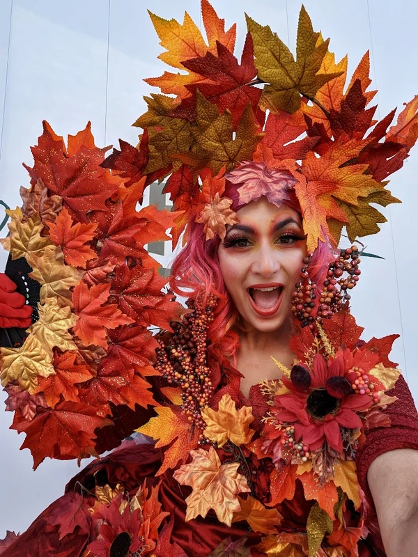 Miss Autumn Leaves - Stiltwalker - Autumn theme - image 2