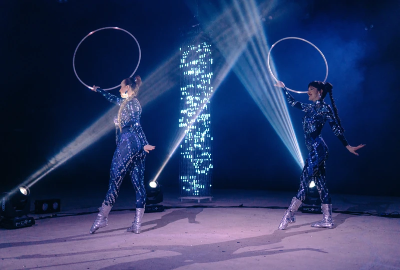 Futuristic LED Pixel Duo Show - Flow Artist / Hula Hooper - Duos theme - image 2