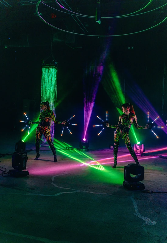 Futuristic LED Pixel Duo Show - Flow Artist / Hula Hooper - Duos theme - image 6