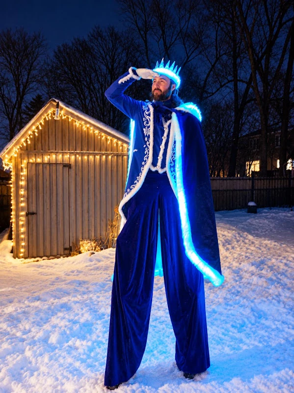 King Everfrost - Stilt Walker - Winter theme - image 2