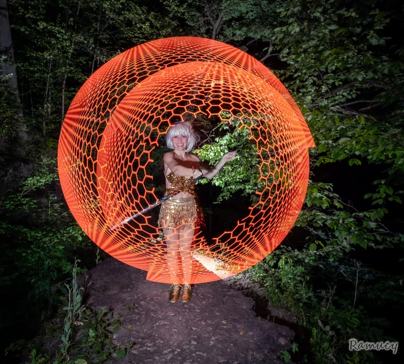 LED Pixel Poi - Flow Artist / Hula Hooper - Festival theme - image 6