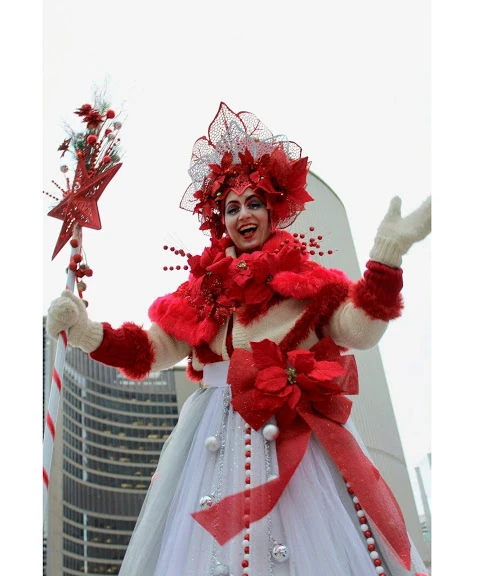 Poinsettia Princess - Stiltwalker - Christmas theme - image 18