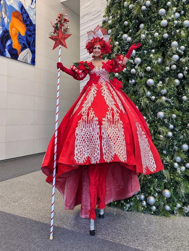 Poinsettia Princess - Stiltwalker - Christmas theme - image 2