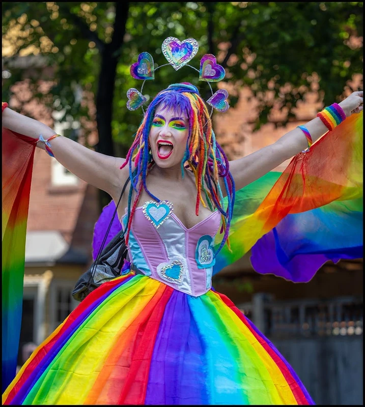Rainbow Stiltwalkers - Stilt Walker - Duos theme - image 2