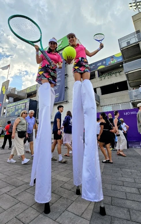 Retro Tennis Babes - Stilt Walker - Duos theme - image 2