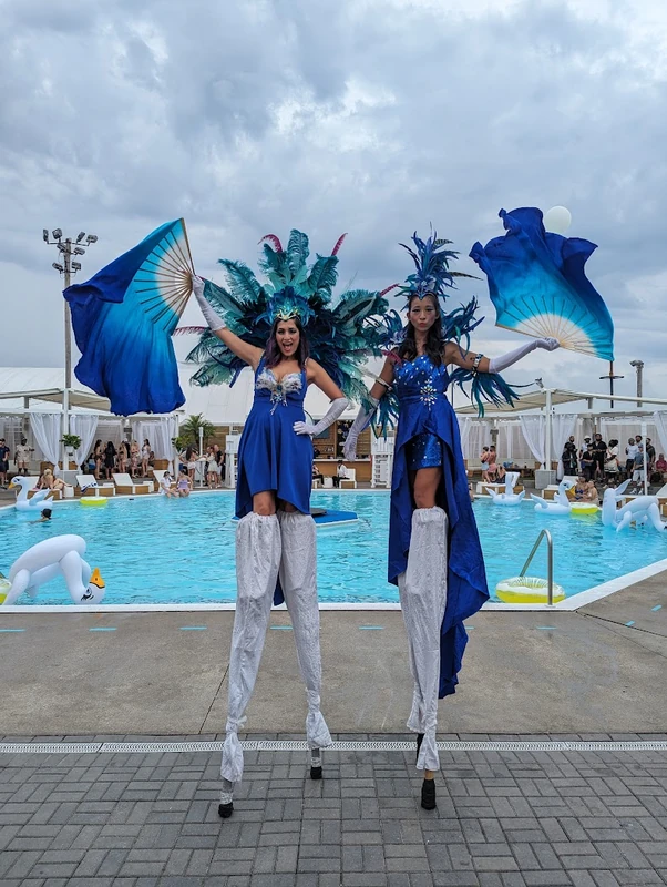 Royal Blue Ball - Stiltwalker - Feathers theme - image 12