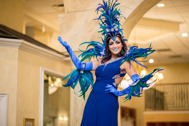 Royal Blue Ball - Stiltwalker - Feathers theme - image 16