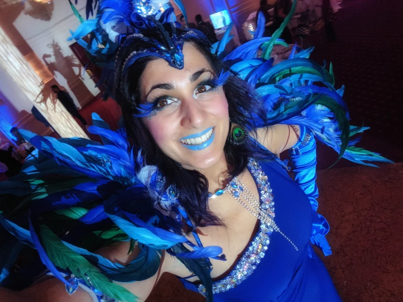 Royal Blue Ball - Stiltwalker - Feathers theme - image 17