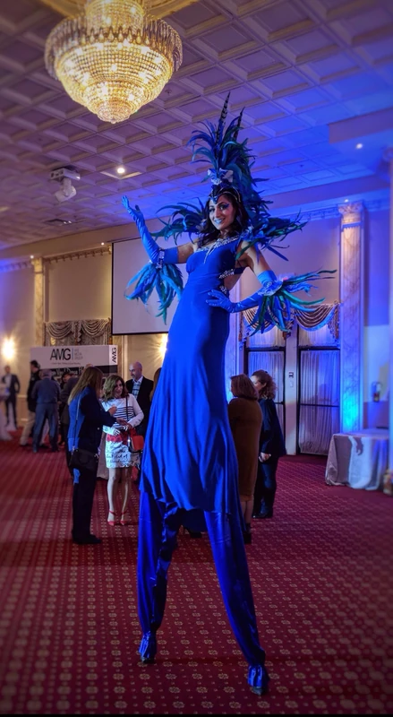 Royal Blue Ball - Stiltwalker - Feathers theme - image 18