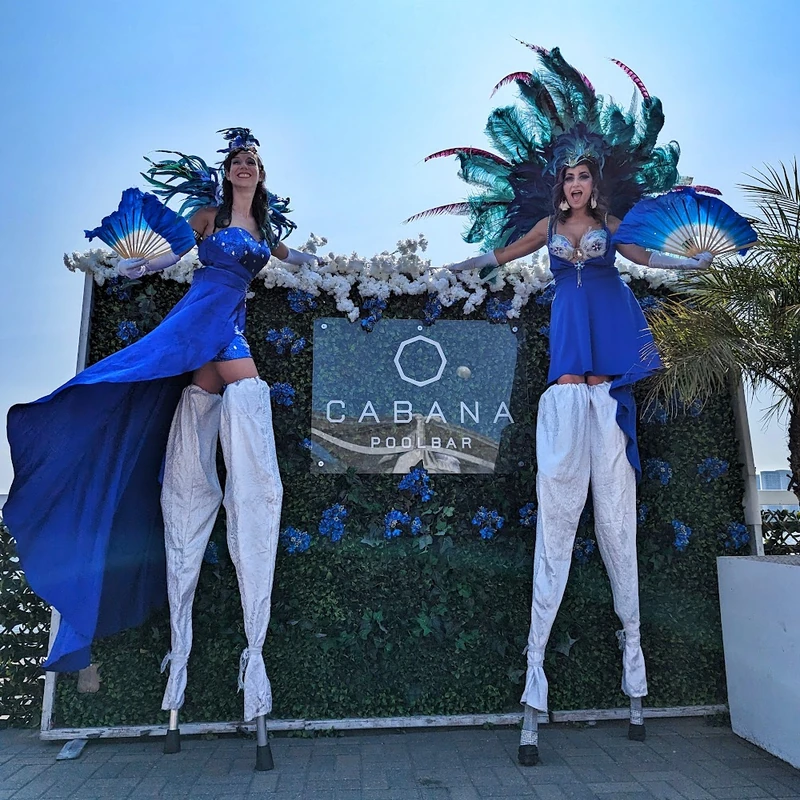 Royal Blue Ball - Stiltwalker - Feathers theme - image 3