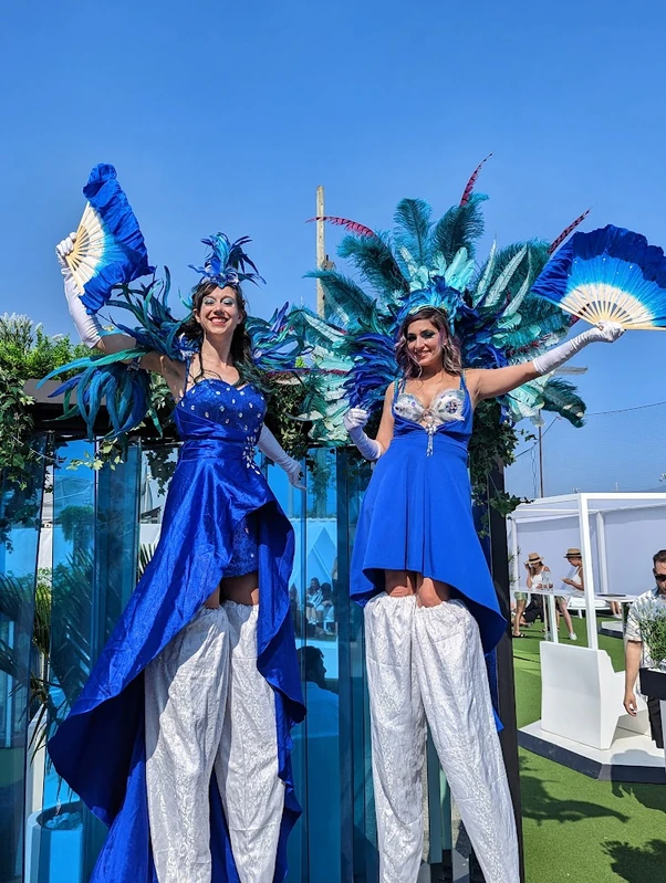 Royal Blue Ball - Stiltwalker - Feathers theme - image 5