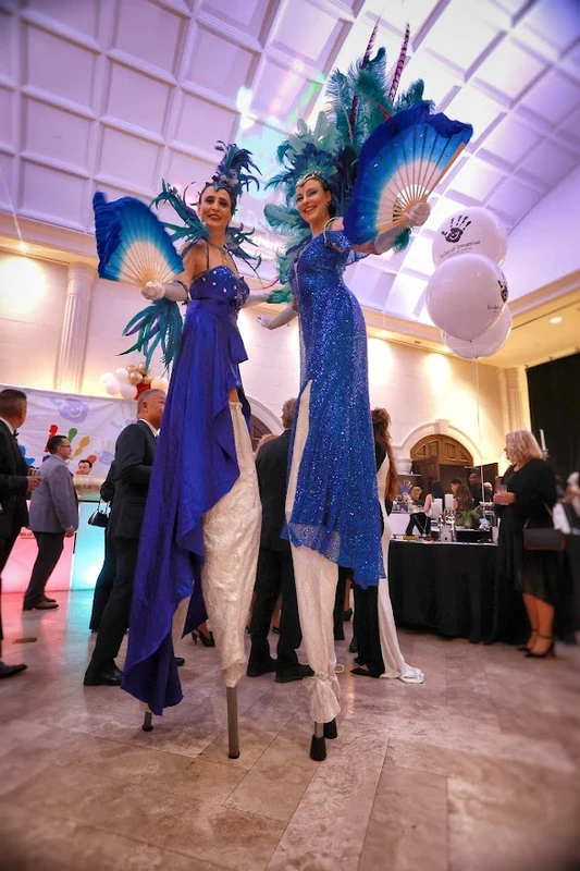 Royal Blue Ball - Stiltwalker - Feathers theme - image 6