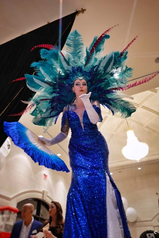 Royal Blue Ball - Stiltwalker - Feathers theme - image 8