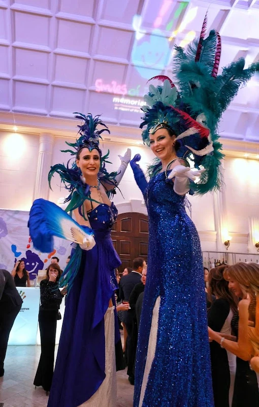 Royal Blue Ball - Stiltwalker - Feathers theme - image 9