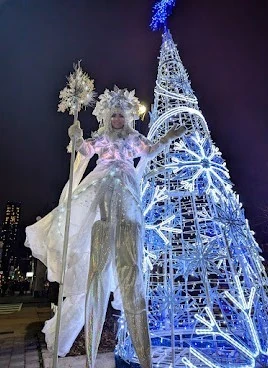 Sparkle Snow Queen - Stiltwalker - Winter theme