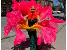 Hire event circus performers Toronto Hala circus arts flower girl roamers