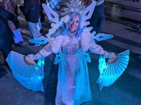 Hire circus performers event entertainers Toronto Hala circus arts LED Snowflake Sprite